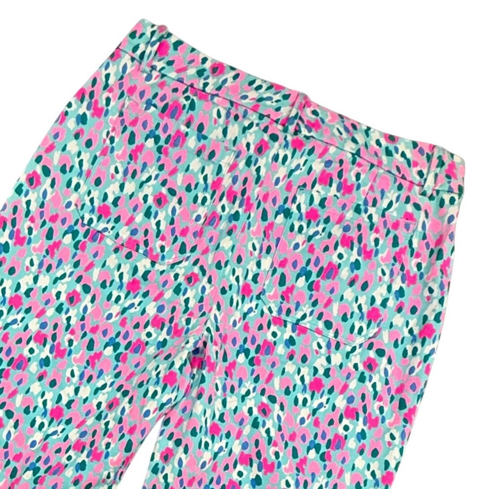 Lilly Pulitzer Diva Stretch Pants Women 6 Hottie Dottie Animal Print Stretch